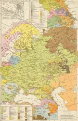 Andree, Richard. Volkerkarte von Russland. 1881 A