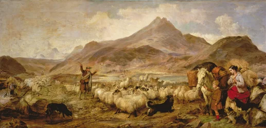 Drovers in Glen Sligichan, eiland Skye