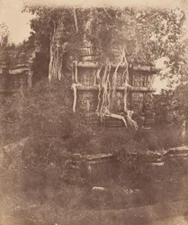 Tempel in Hallibeed, India,1856-1857 (foto)