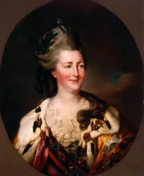 Portret van keizerin Catharina II, 1729-1796, 1782
