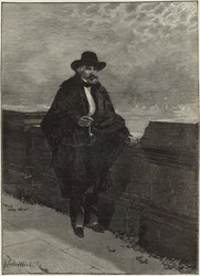 Een maanverlichte nacht in Chelsea (gravure)
