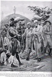 De Britten in Natal in 1824, illustratie uit 