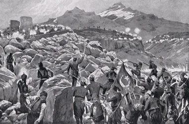 De Kretenzische Opstand Tegen de Turken, illustratie uit 