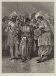 Een Nautch-meisje danst