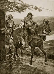 Koning Dermot ontvoert Devorgil, illustratie uit 