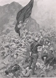 Omdurman: De laatste drager van de Zwarte Vlag, 2 september 1898, illustratie uit British Battles on Land and Sea, 1915