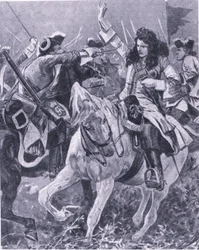 De Slag bij Malplaquet, 11 september 1709, illustratie uit British Battles on Land and Sea, 1915