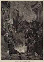 De Cholera in Caïro, de Mensen verlaten Boulak