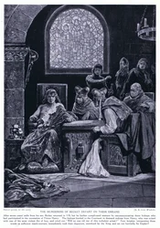 De moordenaars van Becket vertrekken voor hun opdracht, jaren 1920