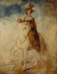 Ruiterportret van een dame, vermoedelijk Lady Elizabeth Foster