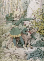 Schets van Robin Hood, 1852