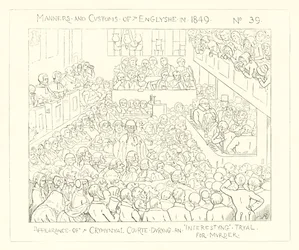 1849, Verschijning van de Strafrechtbank tijdens een interessante moordzaak