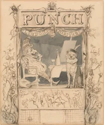 Ontwerp voor de titelpagina van Punch