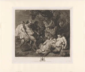 Silenus met een familie saters (Bacchanaal)