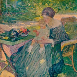 In de tuin, ca. 1911