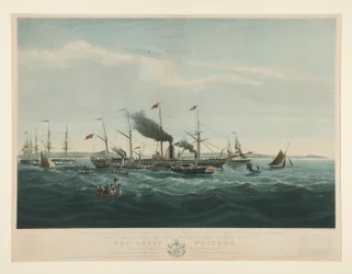 Ter herdenking van de oprichting van de stoomvaart tussen Groot-Brittannië en Amerika