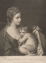 Maria, gravin van Waldegrave, en haar dochter Lady Elizabeth Laura