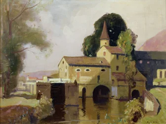 Moulin de Coty, Cahors, ca.1924 (olieverf op doek)