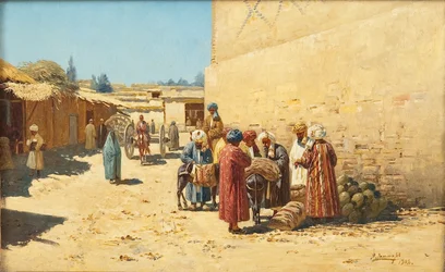 Straatverkoop in Centraal-Azië, 1902