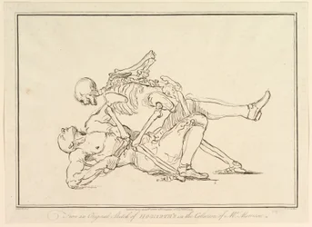 Van een originele schets van William Hogarth in de collectie van Mr. Morrison, 1 maart 1782