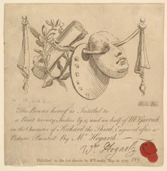 Masker en palet, 1781