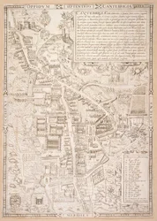 Kaart van Cambridge, uit Caius 