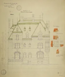 William Borden Residence, Chicago, Illinois, zuidelijke gevel