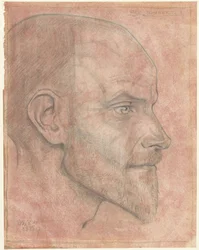Portret van Jac. Jongert, van opzij