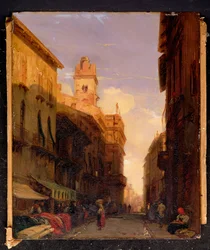 Een uitzicht op het paleis van prins Maffei, Verona