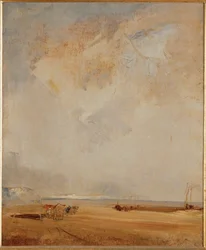 Uitzicht op het strand van Normandië ...