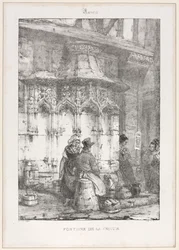 Architectonische overblijfselen en fragmenten: Rouen - Fontaine de la Crosse