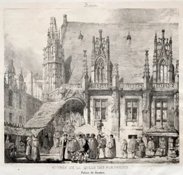 Rouen: Entree van de Salle des Pas Perdus, Palais du Justice, 1824