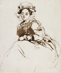 Studie van een Zittende Vrouw, ca. 1820s