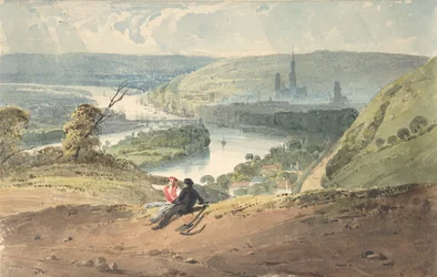 Uitzicht op Rouen vanaf de heuvel van St. Catherine