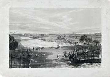 Avenham  Miller Park, ca. 1870 (getinte litho op papier)