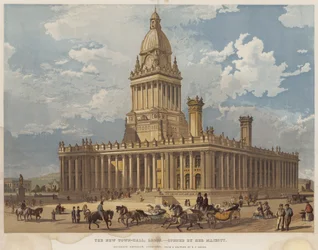 Het nieuwe stadhuis, Leeds, geopend door Hare Majesteit