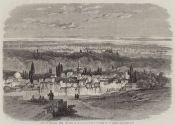 Uitzicht op Damascus vanaf de Heuvel van Salahiyeh