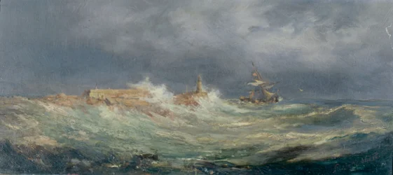 Porthcawl in een storm