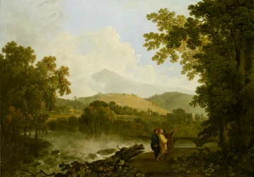 Cicero en zijn twee vrienden, Atticus en Quintus, bij zijn villa in Arpinum, 1769-1770