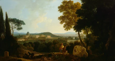 Sint-Pieter en het Vaticaan vanaf de Janiculum, Rome
