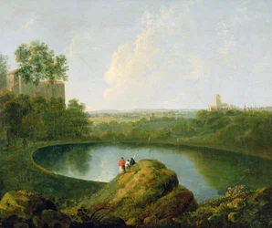 Het hoofd van het Meer van Nemi
