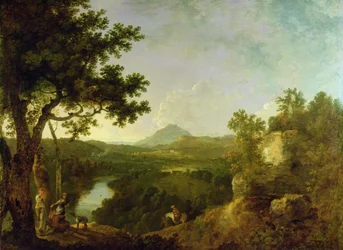 Uitzicht nabij Wynnstay, het landgoed van Sir Watkin Williams-Wynn