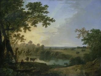 Uitzicht in Windsor Great Park, vroege 1760s