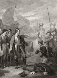 Oliver Cromwell onderdrukt de Burford muiterij (prent)