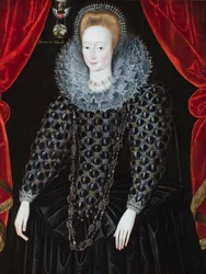 Portret van een dame (olieverf op paneel)