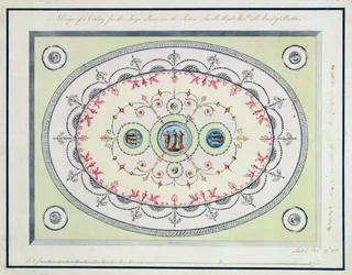 Ontwerp voor het plafond in de Dameskamer, Headfort House, 1772