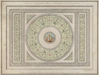 Headfort House, Ierland: Plafond van de Salon