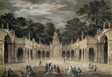 De verlichting bij Buckingham House voor de verjaardag van koning George III, 4 juni 1783