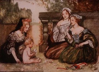 Cupid en mijn Campaspe speelden kaarten voor kussen, uit Palgrave