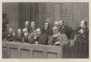 Schetsen in de Koninklijke Hoven van Justitie, een speciale jury